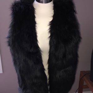 Faux fur vest